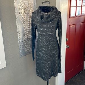 Aventura Women’s Cowl Neck Sweater Dress - Size Small - Charcoal Gray